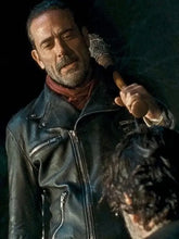 Jeffrey Dean Morgan The Walking Dead Negan Smith Black Leather Jacket